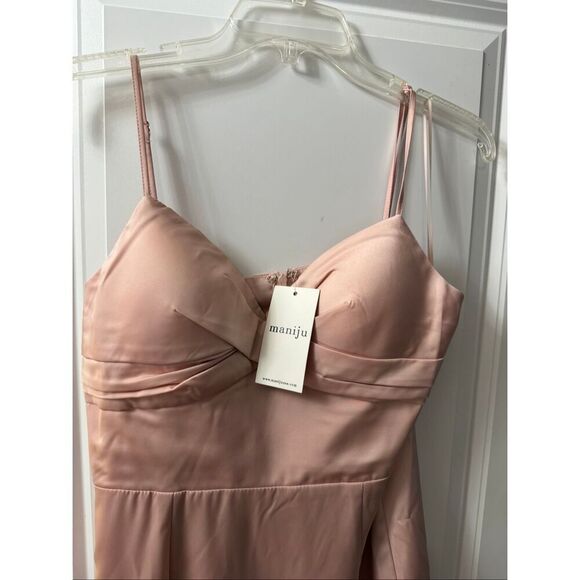 NWT Maniju Blush Pink Cocktail Party Dress Size Large New - Picture 2 of 10